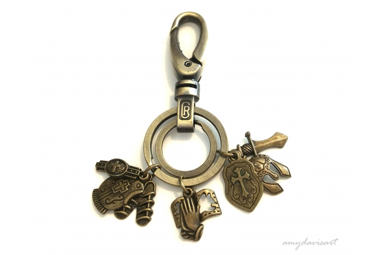 Armor of God Christian keychain