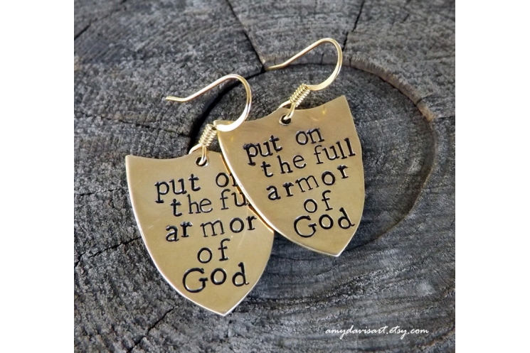 Put on the full armor of God earrings