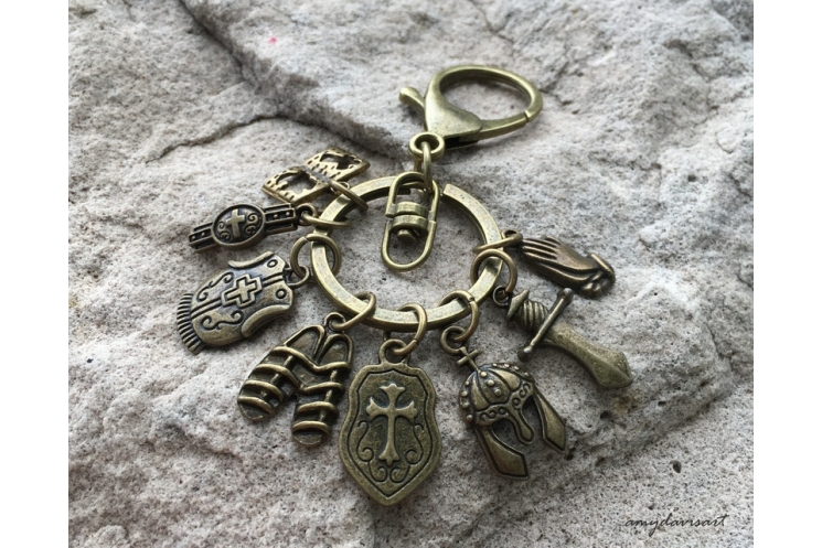 Armor of God Christian Keychain and Purse Charm