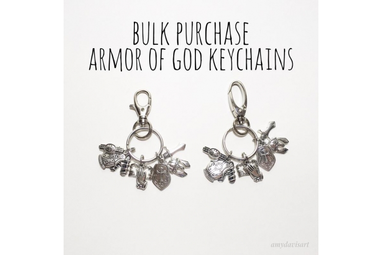 Bulk Purchase Armor of God Keychains