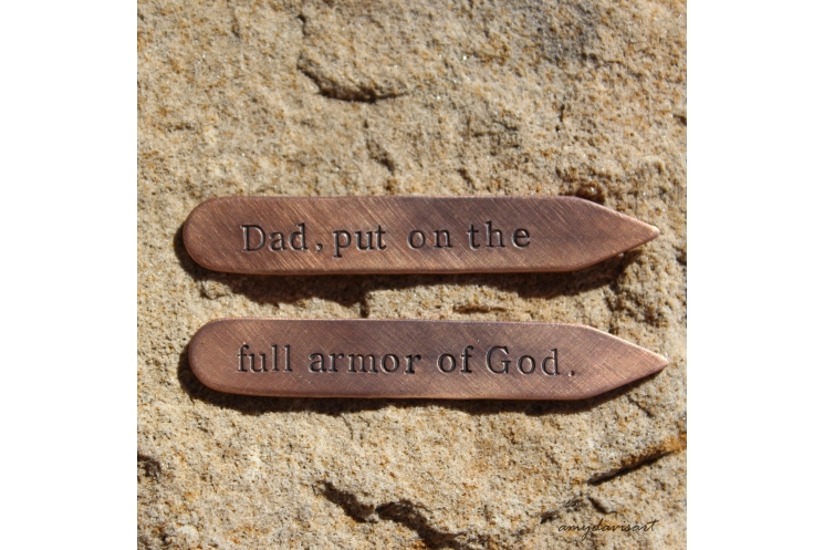 Collar stays with Bible verse