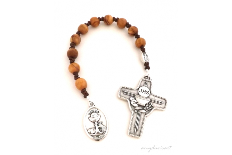 Olive Wood Rosary (one decade travel rosary)