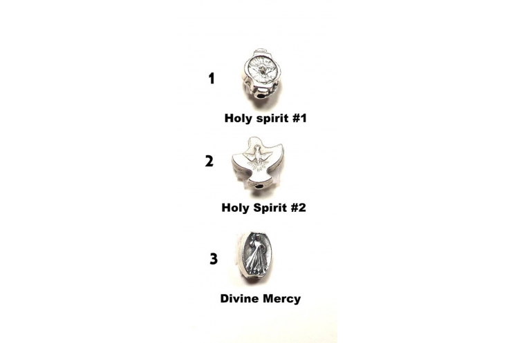 Our Father Bead Choices - Holy Spirit Dove, Divine Mercy