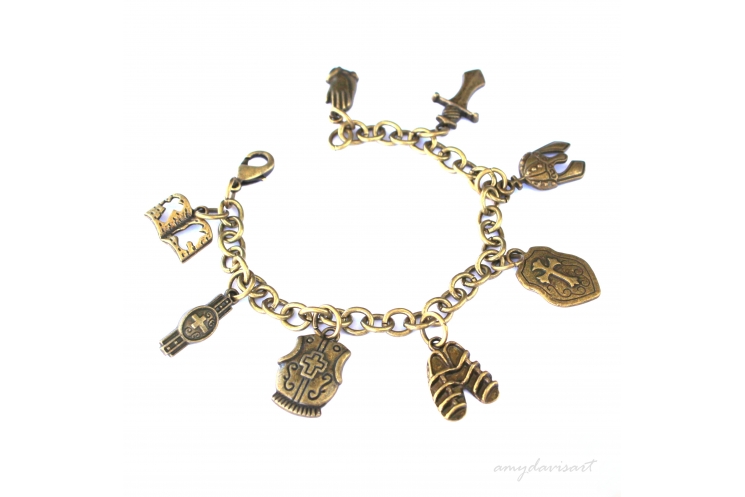 Stand firm in the Lord! Christian charm bracelet