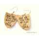 Shield of faith brass earrings