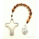 Olive wood rosary beads from the Holy Land on this one decade rosary