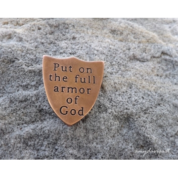 Ephesians 6 Put on the Full Armor Of God Pocket Piece (Copper)