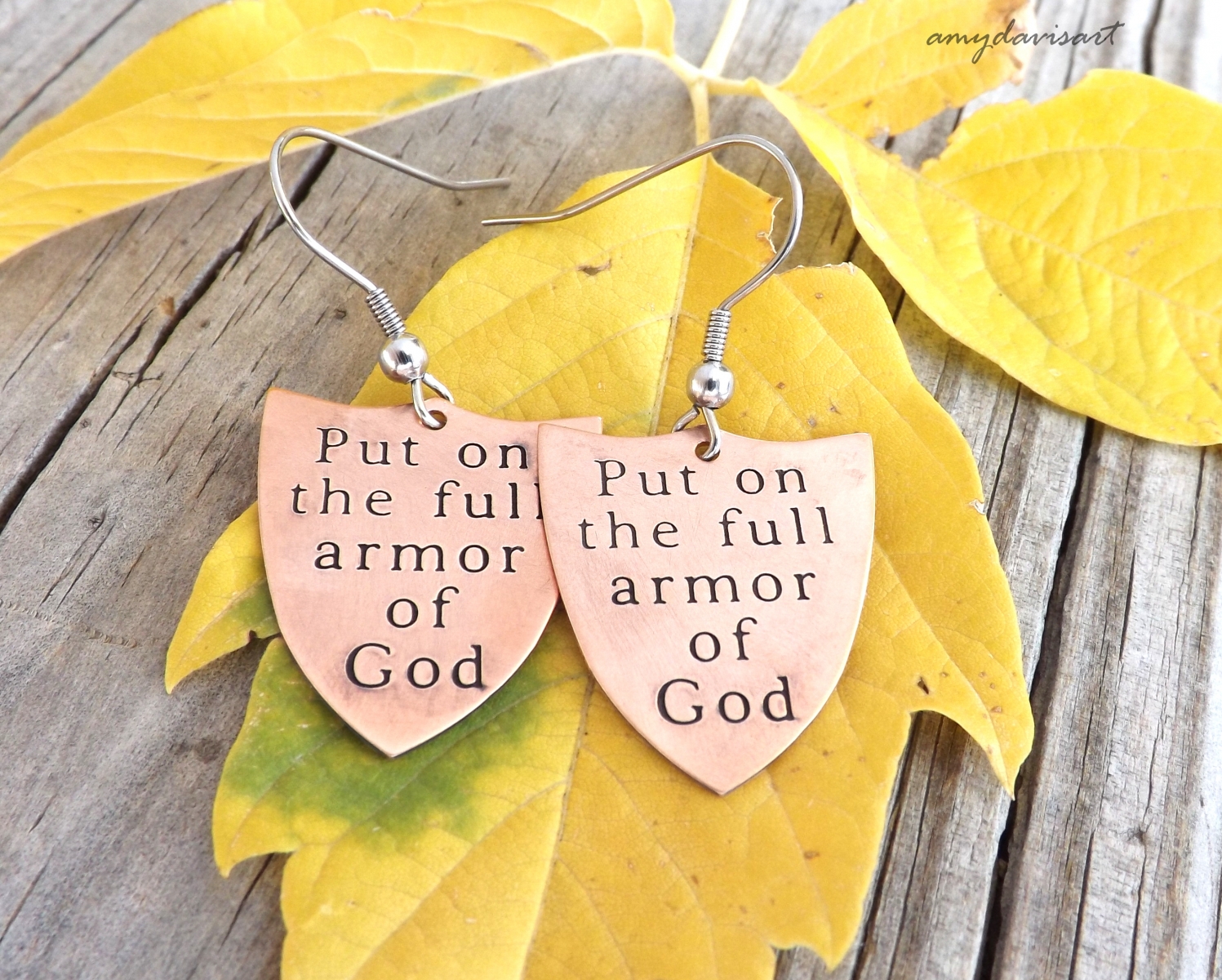 Christian jewelry Full Armor of God Earrings, Ephesians 6 Jewelry